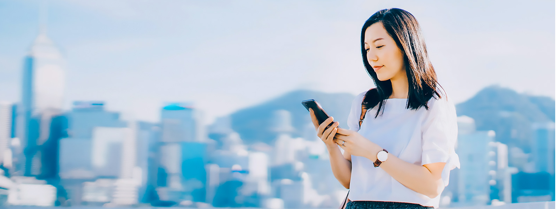 Woman using mobile