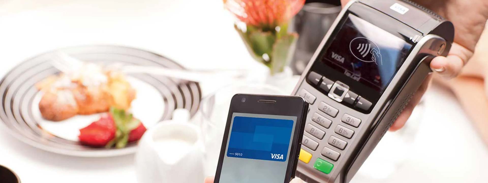 phone paying contactless on card machine