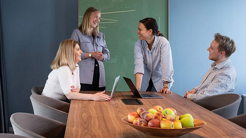 business meeting around office table