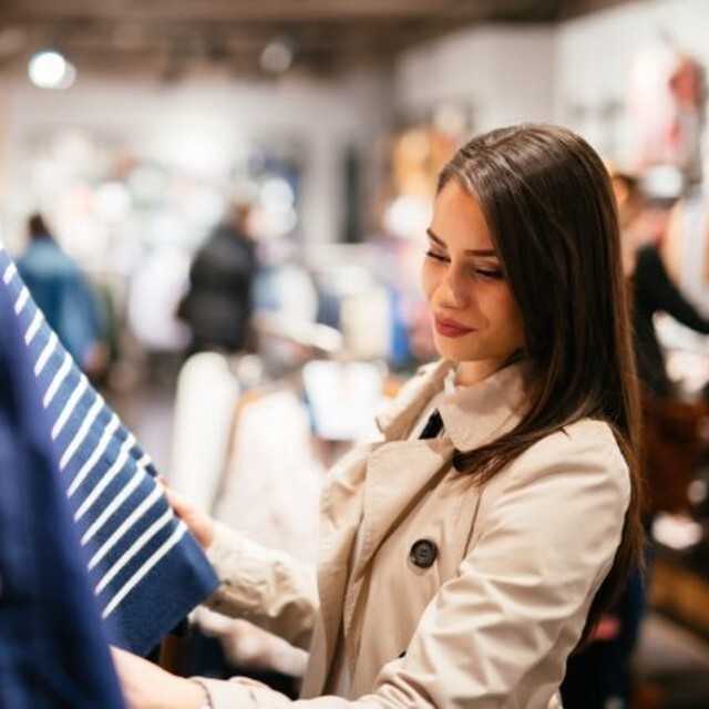 woman clothes shopping